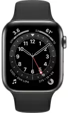 Умные часы Apple Watch Series 6 + Cellular 44mm, корпус из стали графитового цвета, спортивный ремешок
