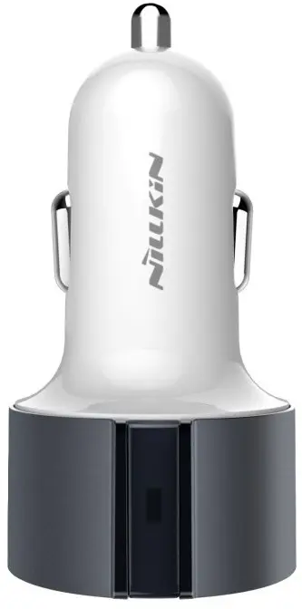 Автомобильная зарядка Nillkin Vigor 3.4A, белый/серый