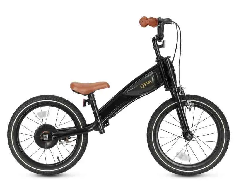 Детский велосипед Qplay Motor 3in1 16, черный