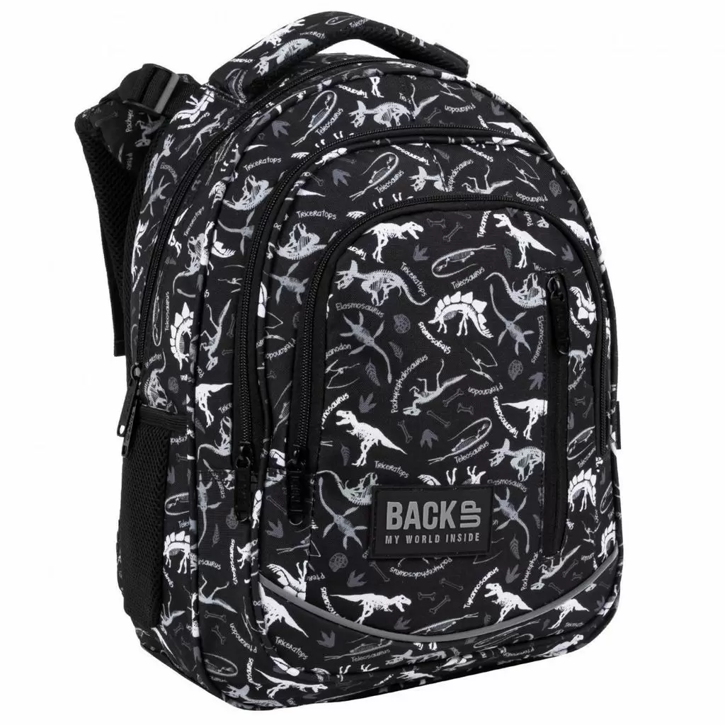 Rucsac școlar BackUP Dinosaury Black PLB4R114