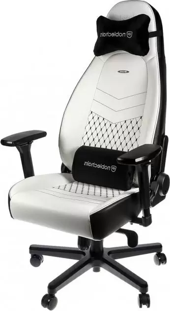 Scaun de birou Noblechairs NBL-ICN-PU-WBK, alb/negru