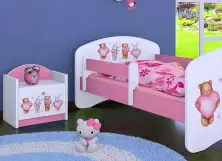 Noptieră Happy Babies Happy Animals with Hearts, alb/roz