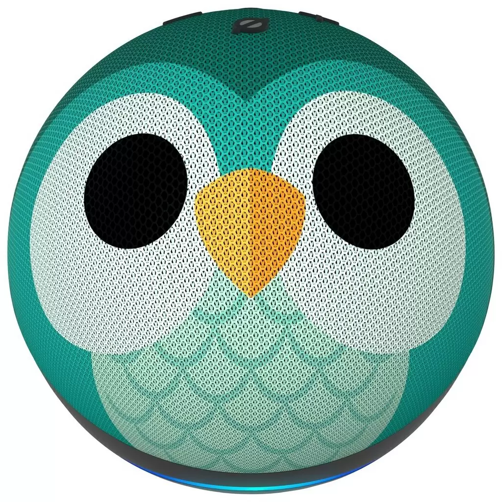 Boxă inteligentă Amazon Echo Dot (5th Gen) Kids Owl, verde