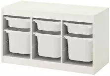 Стеллаж с контейнерами IKEA Trofast 99x44x56см, белый