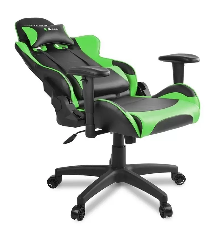 Компьютерное кресло Arozzi Verona V2, черный/зеленый