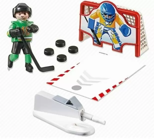 Set jucării Playmobil Ice Hockey Shootout