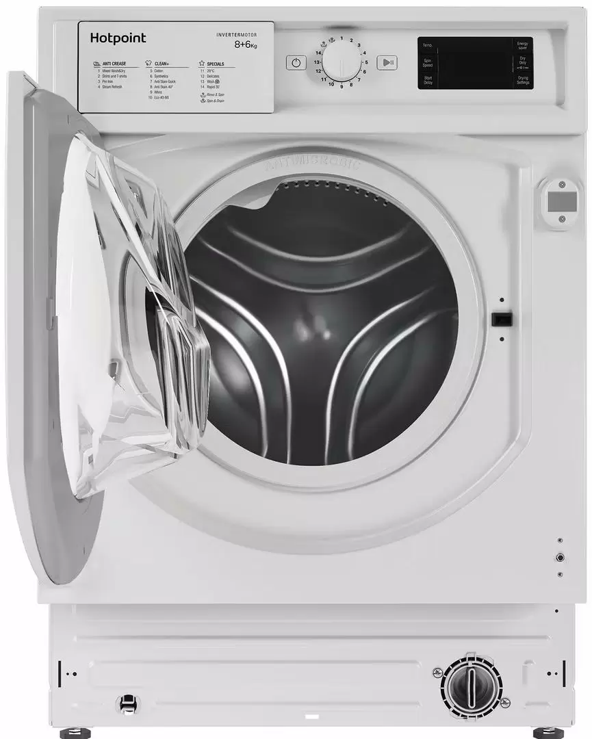 Maşină de spălat rufe încorporabilă Whirlpool BI WDHG 861485 EU, alb