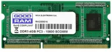 Оперативная память SO-DIMM Goodram 4GB DDR3-1333MHz, CL9, 1.5V