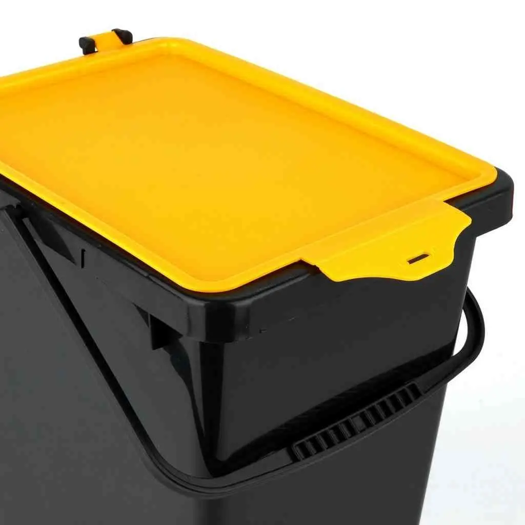 Coș de gunoi PPH Chadex 11L, negru/galben
