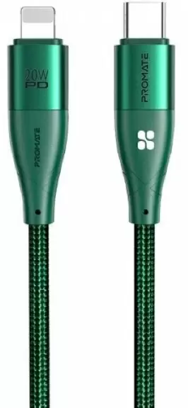 Cablu USB Promate AISICORDPD20MNG, verde