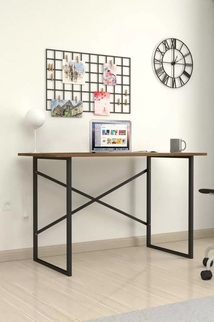 Masă de birou Fabulous 60x120cm, nuc/negru