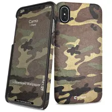 Husă de protecție I-Paint Hard Case IPhone X/XS Camo, kaki