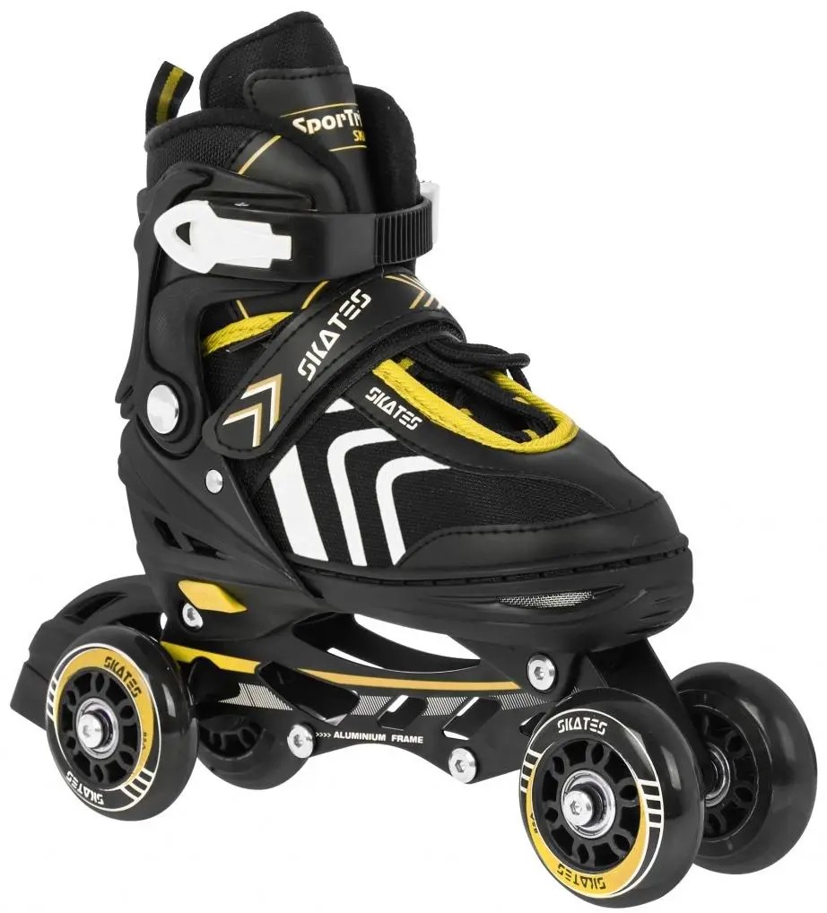 Роликовые коньки SporTrike Inline Skates 29-33, черный/желтый