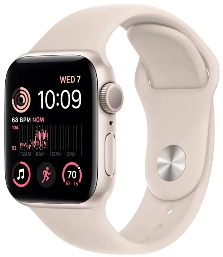 Smartwatch Apple Watch SE 40mm, carcasă din aluminiu, curea tip sport stea strălucitoare pe tehnoparc.md Smartwatch Apple Watch SE 40mm, carcasă din aluminiu, curea tip sport stea strălucitoare