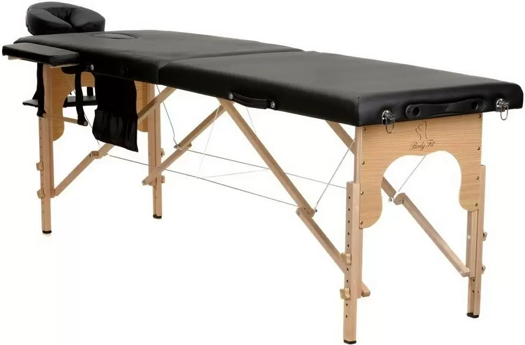Массажный стол двухсекционный BodyFit 460, черный
