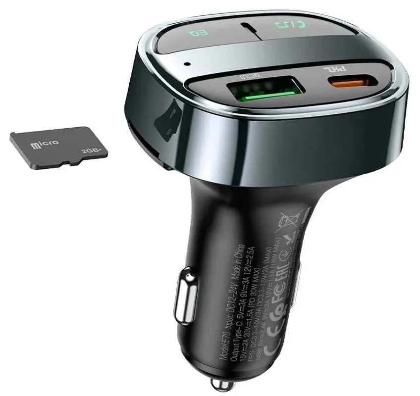 Încărcător auto Hoco E70, negru