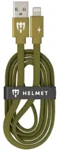 USB Кабель Helmet USB to Lightning Kevlar Flat 1m, зеленый