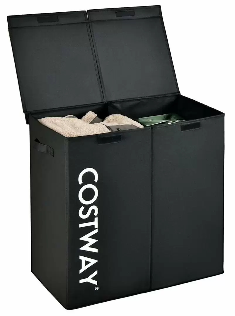 Корзина для белья Costway JV10787BK, черный