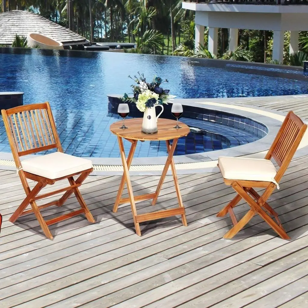 Set mobilă de grădină Costway HW65875CR, natural/cremă pe tehnoparc.md Set mobilă de grădină Costway HW65875CR, natural/cremă