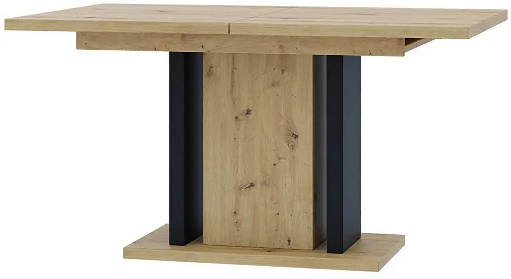 Masă Prospero Wood, stejar artizanat/negru