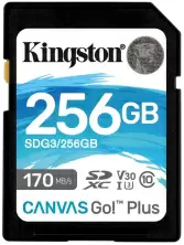 Карта памяти Kingston SD 256GB Class10 UHS-I U3 (V30) (SDG3/256GB)