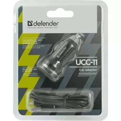 Автомобильная зарядка Defender UCC-11, черный