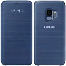 Husă de protecție Samsung Led Flip Wallet Galaxy S9+, albastru