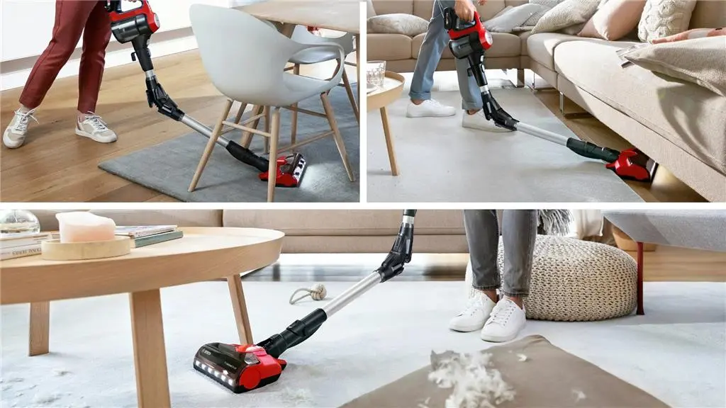 Вертикальный пылесос Bosch BCS711PET, черный/красный