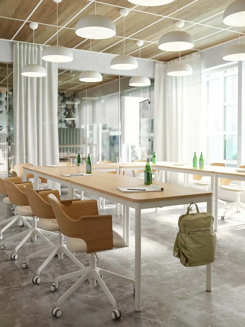 Masă IKEA Tommaryd 130x70cm, furnir stejar albit/alb