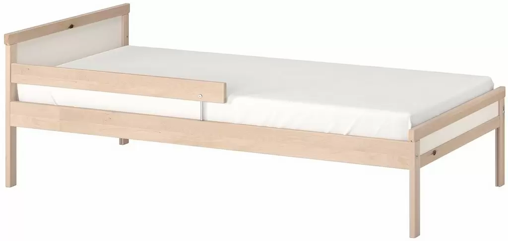 Pat pentru copii IKEA Sniglar cu somieră 70x160cm, fag