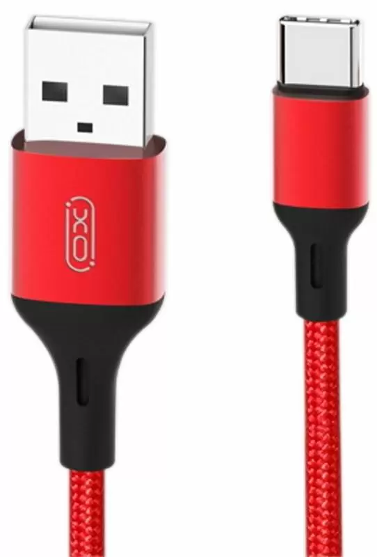 Cablu USB XO Type-C Cable Braided NB143, roșu