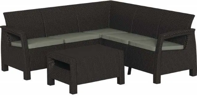 Set mobilă de grădină Keter Corfu Relax Set, cafeniu pe tehnoparc.md Set mobilă de grădină Keter Corfu Relax Set, cafeniu