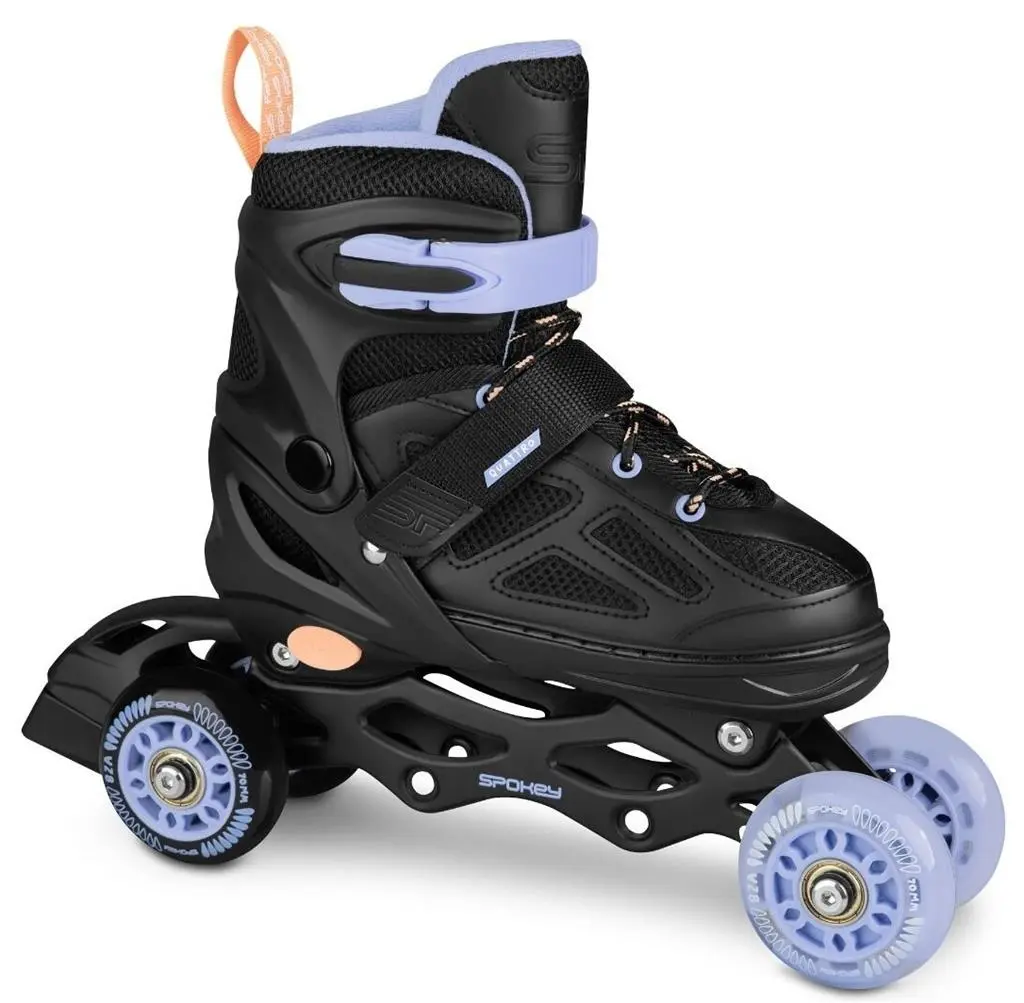 Роликовые коньки Spokey Quattro 4in1 38-41 (943431), черный/фиолетовый на tehnoparc.md Роликовые коньки Spokey Quattro 4in1 38-41 (943431), черный/фиолетовый