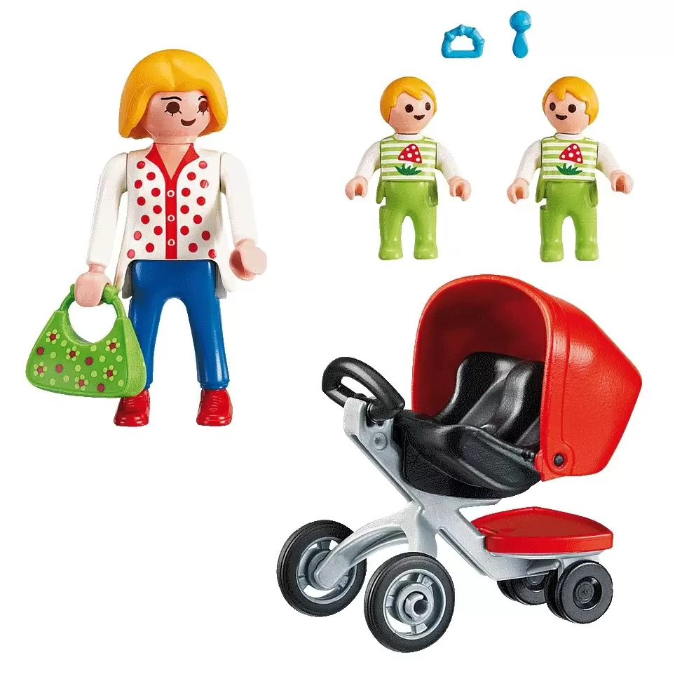 Игровой набор Playmobil Mother with Twin Stroller