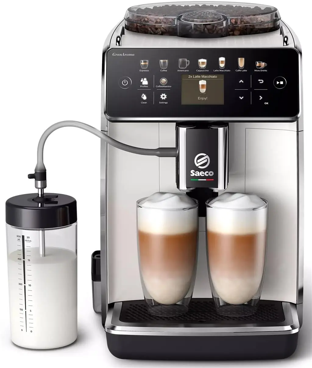 Кофемашина Saeco SM6580/20, черный/белый на tehnoparc.md Кофемашина Saeco SM6580/20, черный/белый