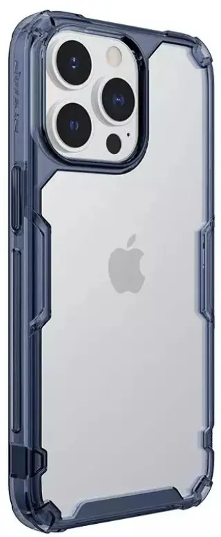 Чехол Nillkin Apple iPhone 13 Pro Ultra thin TPU Nature Pro, прозрачный/синий на tehnoparc.md Чехол Nillkin Apple iPhone 13 Pro Ultra thin TPU Nature Pro, прозрачный/синий