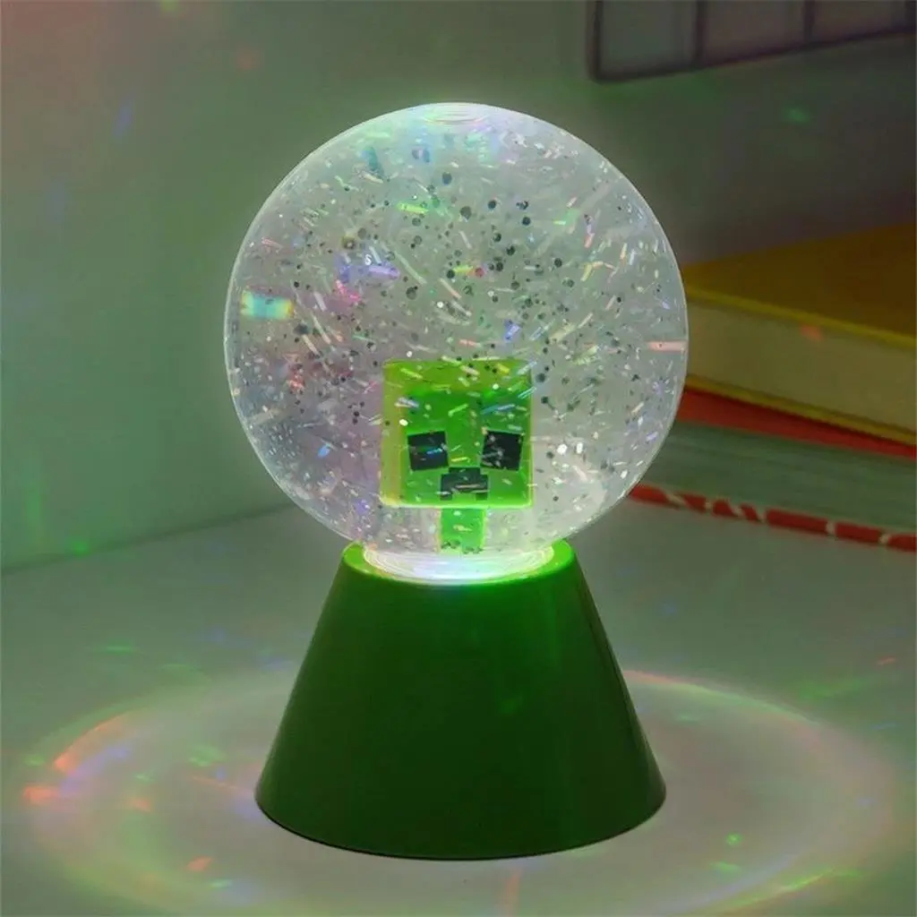 Ночной светильник Paladone Minecraft LED Glitter Ball PP14330MCF, зеленый