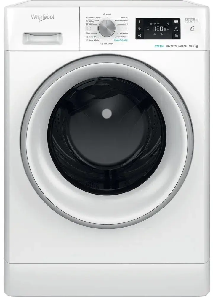 Maşină de spălat rufe Whirlpool FFWDB 964369 SV EE, alb
