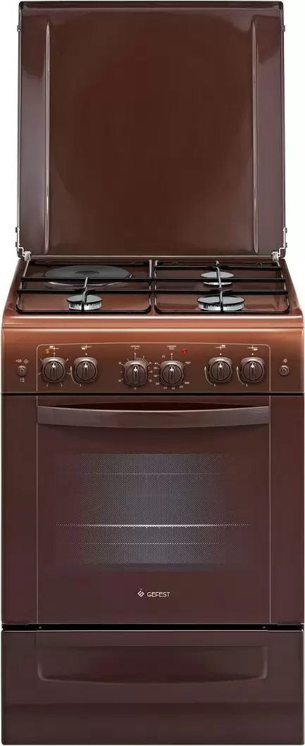Комбинированная плита Gefest 6110-02 0001, коричневый