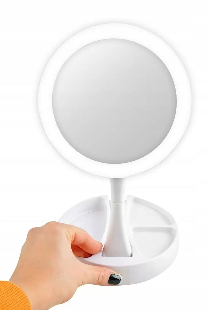 Oglindă cosmetică Iso Trade 9618, alb