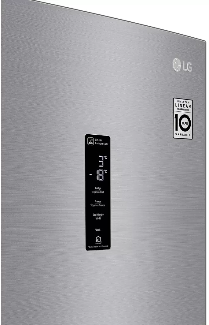 Холодильник LG GA-B459MMQZ, серый