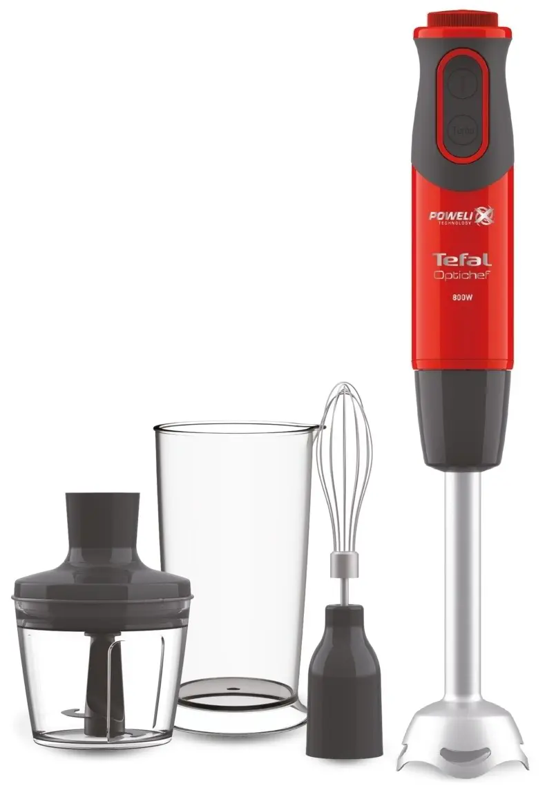 Blender Tefal HB643538, negru/roșu