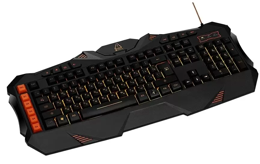 Клавиатура Canyon Fobos CND-SKB3, черный/оранжевый