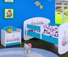 Тумба прикроватная Happy Babies Happy SZN02 Pastel Animals, белый/синий