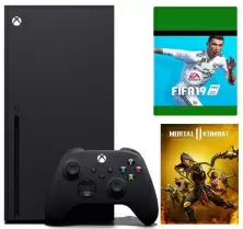 Consolă de jocuri Microsoft Xbox Series X 1TB + Fifa 19 + Mortal Kombat 11, negru