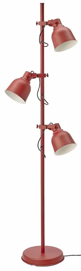 Lampadar IKEA Pektar 3 spoturi, maro-roșu pe tehnoparc.md Lampadar IKEA Pektar 3 spoturi, maro-roșu