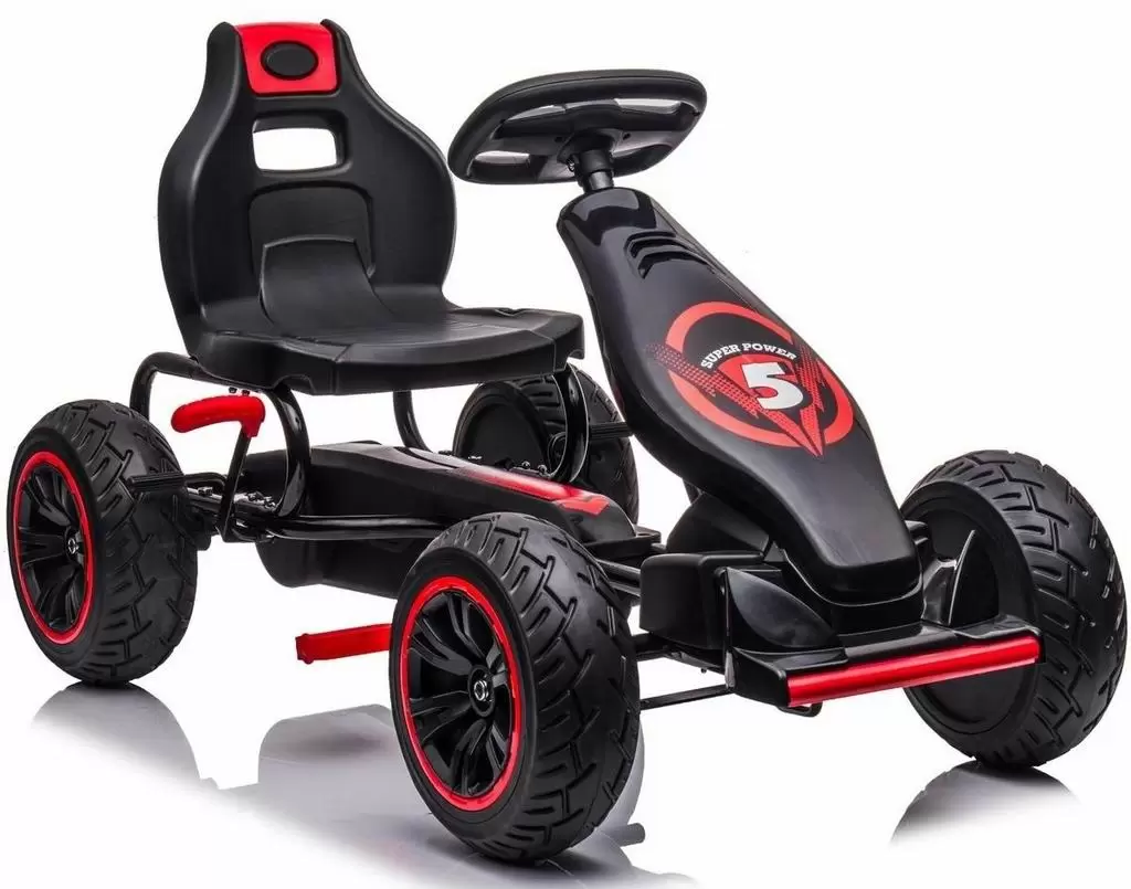 Веломобиль Enero Go-Kart 18, черный/красный