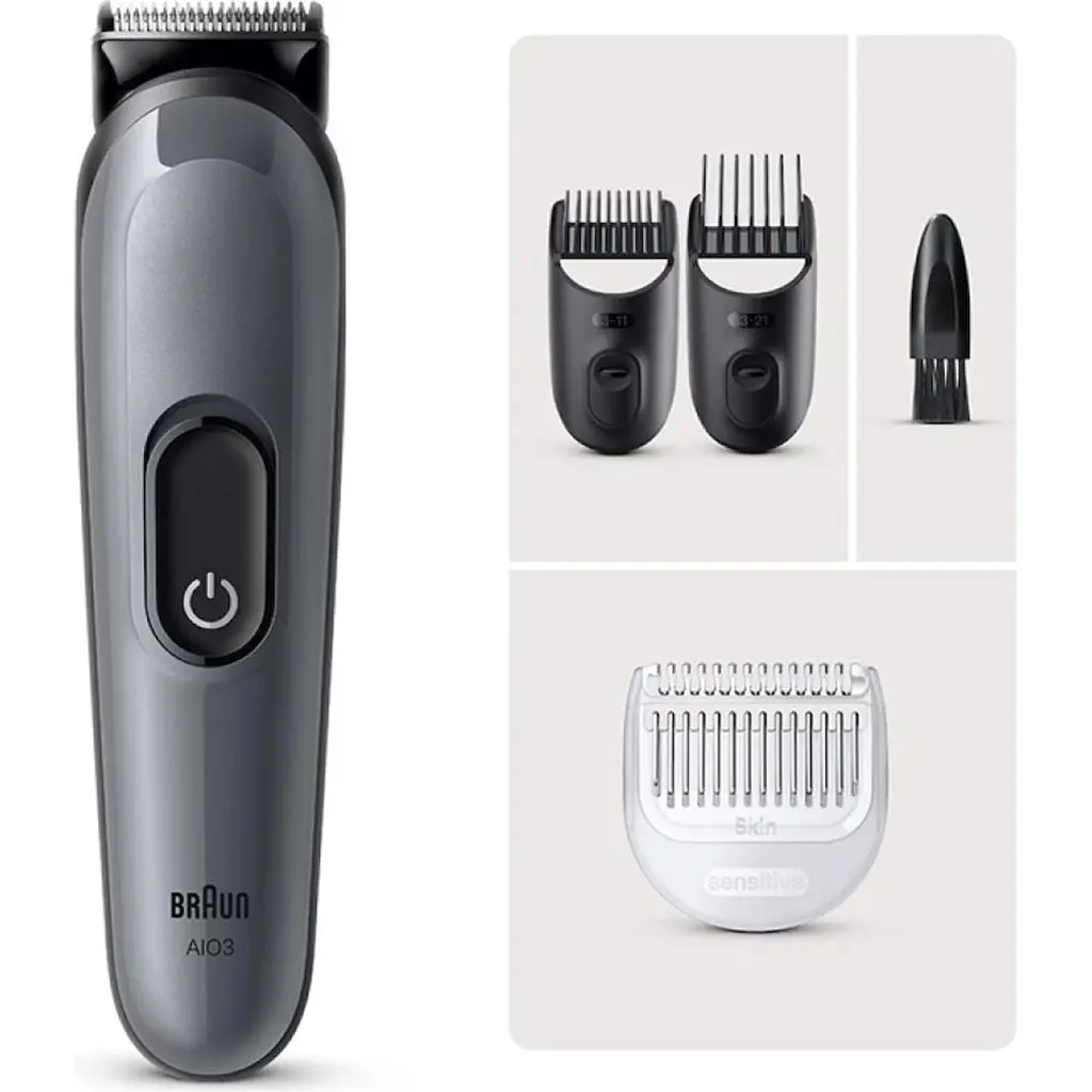 Maşină de tuns barba Braun AIO3500, negru