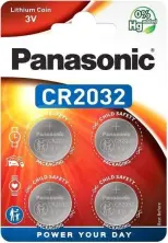 Батарейка Panasonic CR-2032EL/4B, 4шт