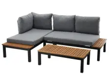 Set mobilă de grădină GardenLine WIM9841KPL, negru/lemn